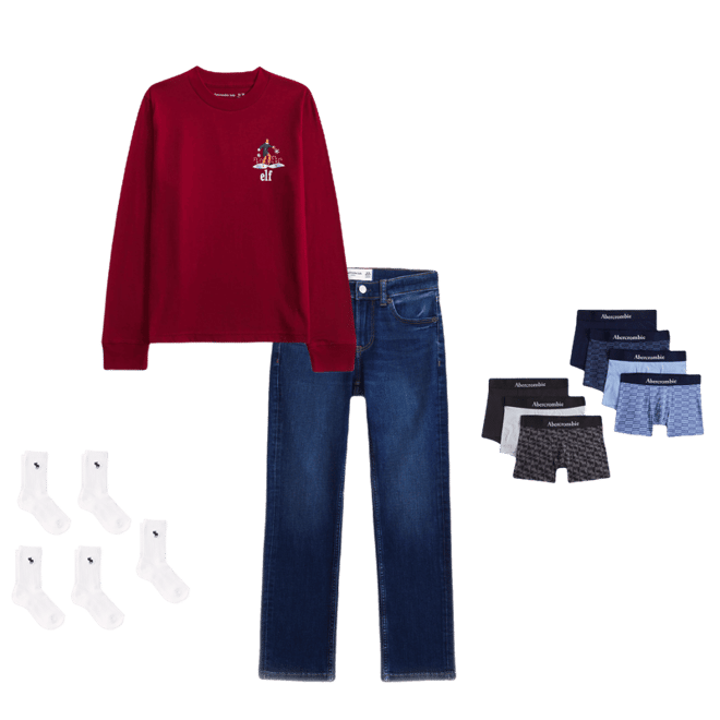 long-sleeve elf graphic tee