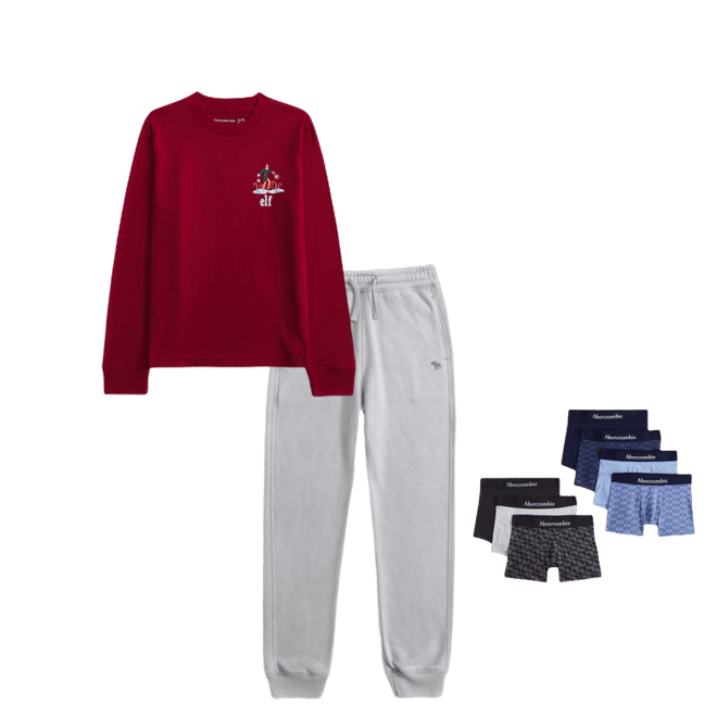 long-sleeve elf graphic tee