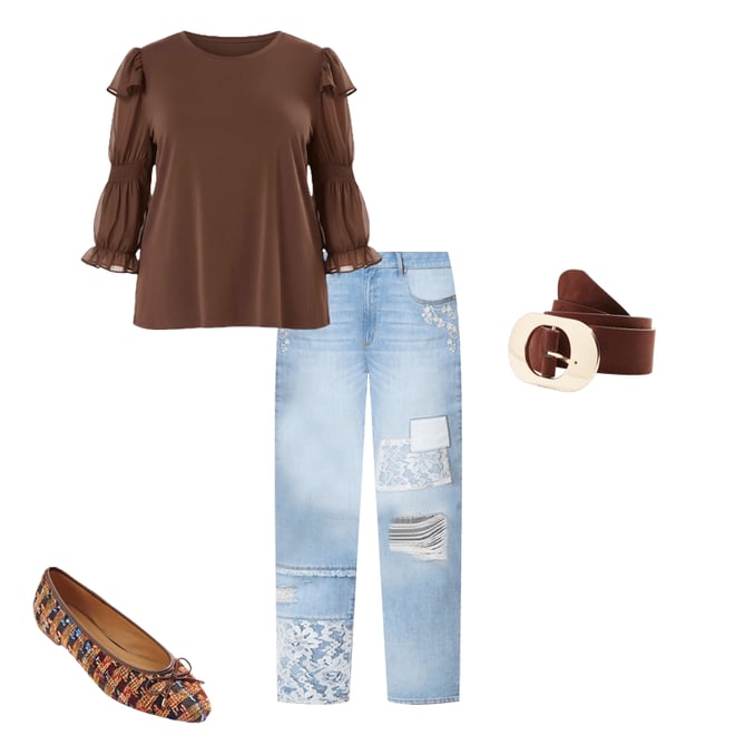 Cato Fashions | Cato Plus Size Embroidered Lace Patchwork Jeans