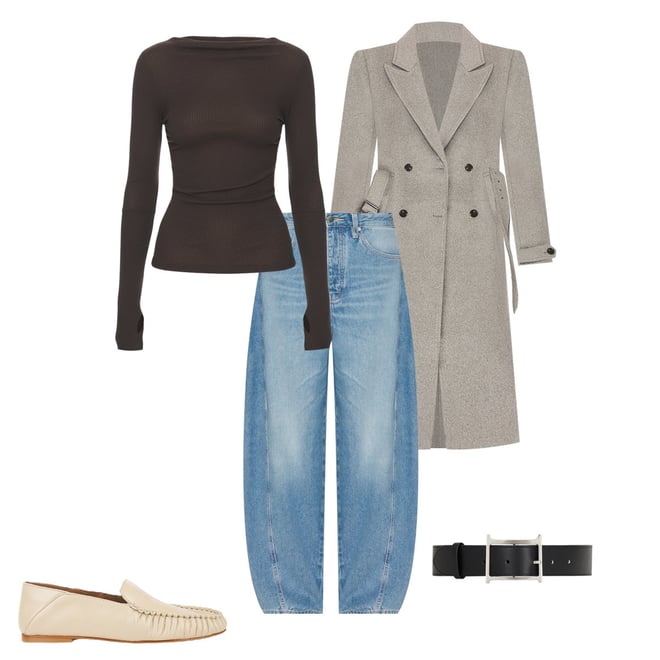 Bold Shoulder Long Coat