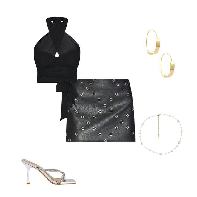 MAJORELLE Charlize Halter Top in Black | REVOLVE