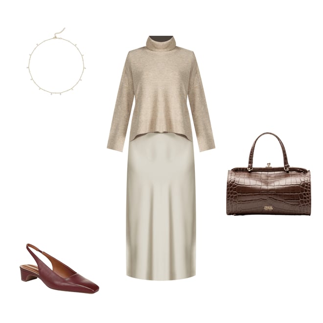 Vince Camuto Twofer Long Sleeve Mock Neckline Maxi Sweater Dress