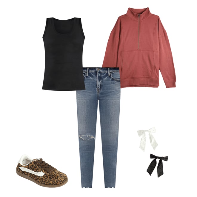 Variegated Half Zip Sweatshirt