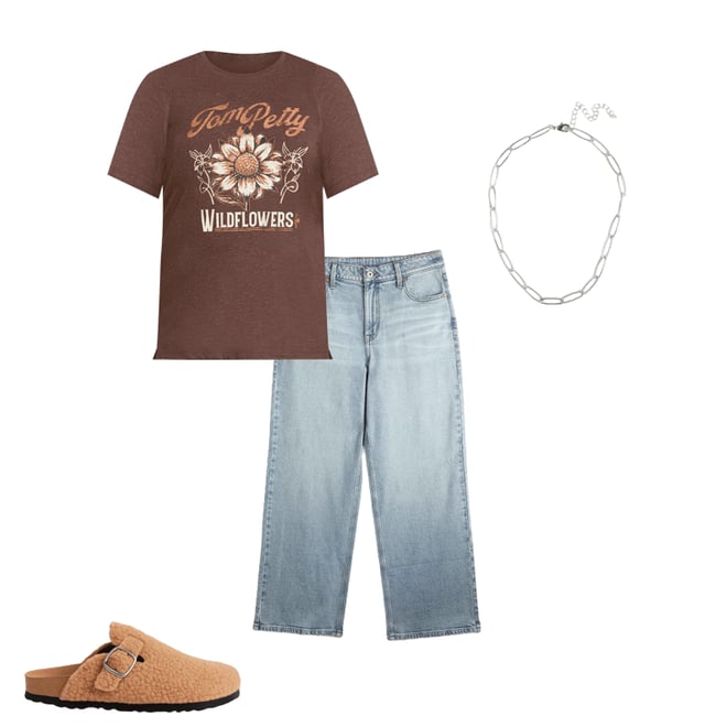 edgely™ Adjustable Waist High Rise Wide Leg Jean