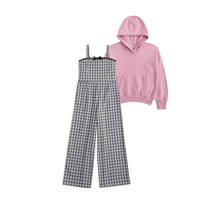 tie-front plaid jumpsuit