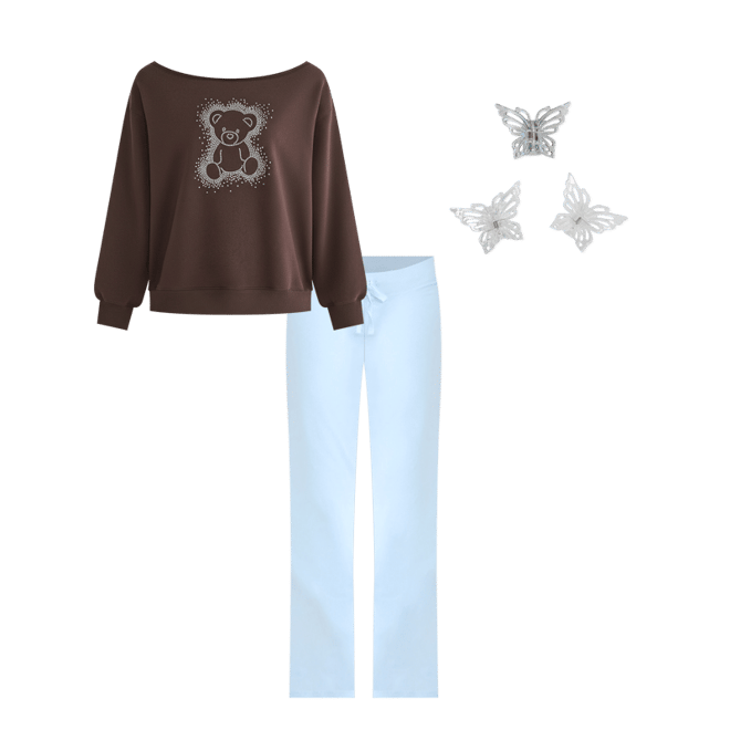 Solid Fit & Flare Sweatpants