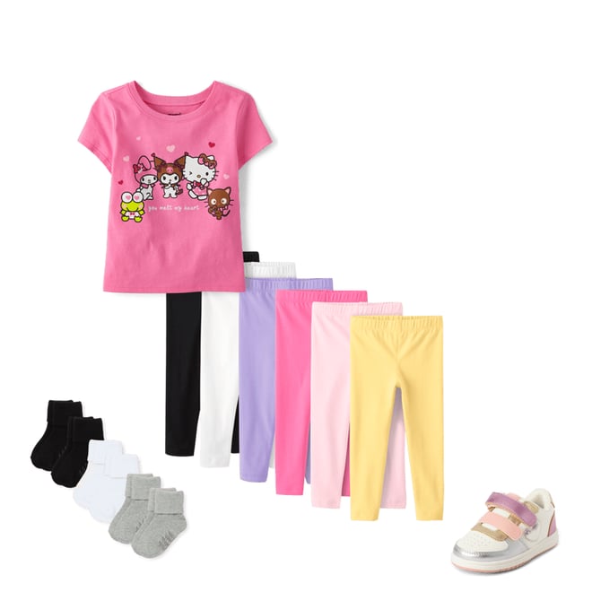 Toddler Girls Mix And Match Knit Leggings 6-Pack PINK The