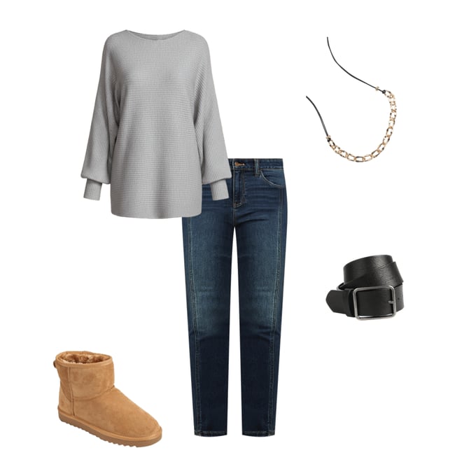 24/7 Dakota Metallic Horizontal Ribbed Dolman