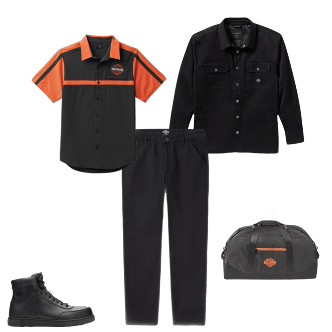 F.A.T STANDILITY ジャケット　XL Men's Racer Font Solid Shirt Jacket | Harley-Davidson USA