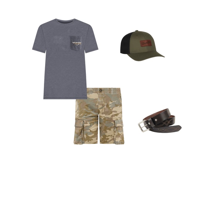 Men's Boot Stitch Leather Belt in Brown