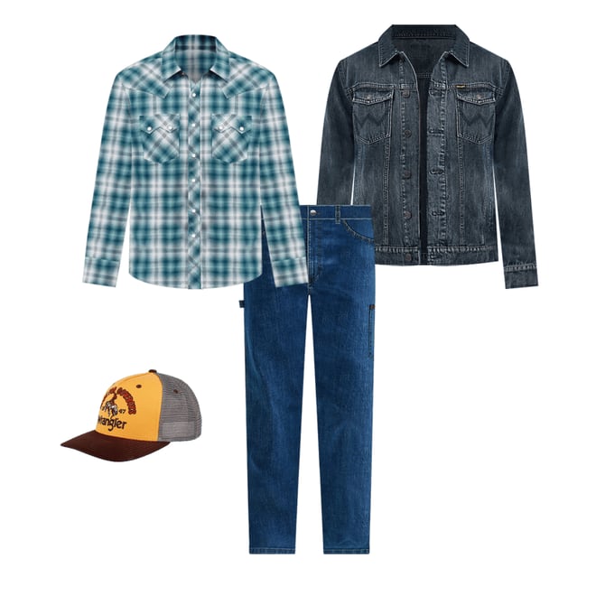 Men's Wrangler Retro® Unlined Denim Jacket in Deep Blue