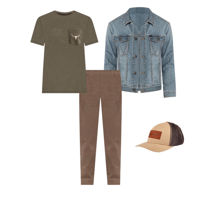 Men's Wrangler® Classic Denim Trucker Jacket | Light Wash Denim