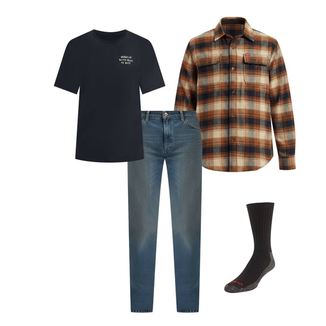 Men's Embroided T-Shirt in Black