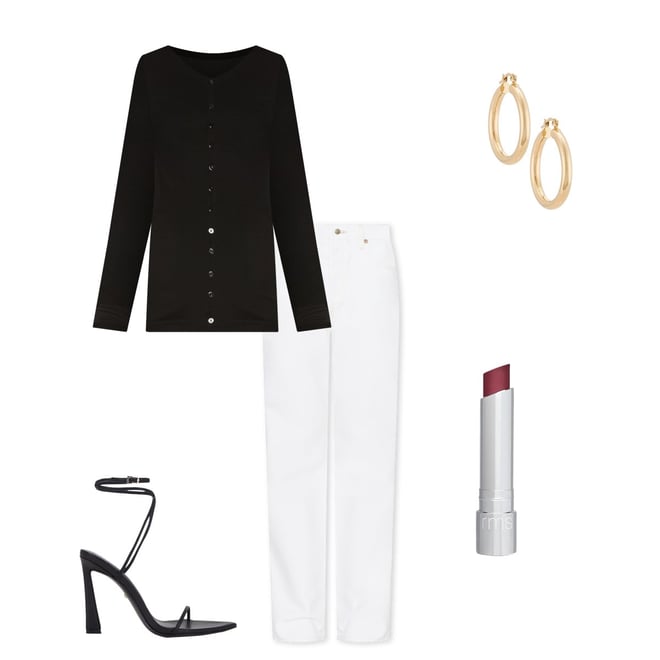 Enza Costa Silk Rib Fitted Long Sleeve Cardigan in Black