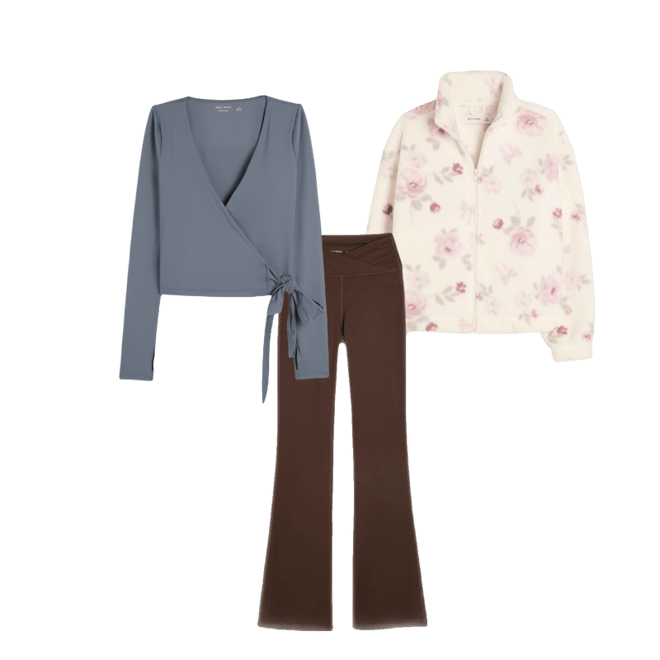 Gilly Hicks Sherpa Zip-Up Sweatshirt