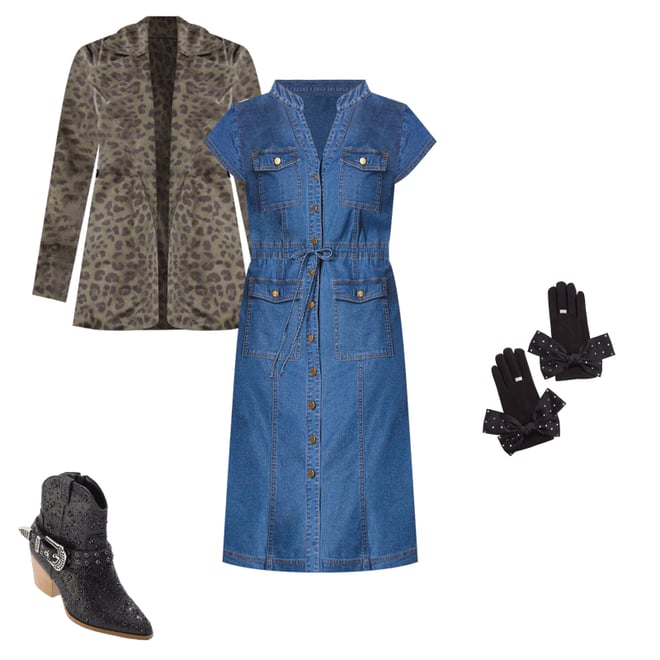  Cato Fashions | Cato Drawstring Waist Denim Dress