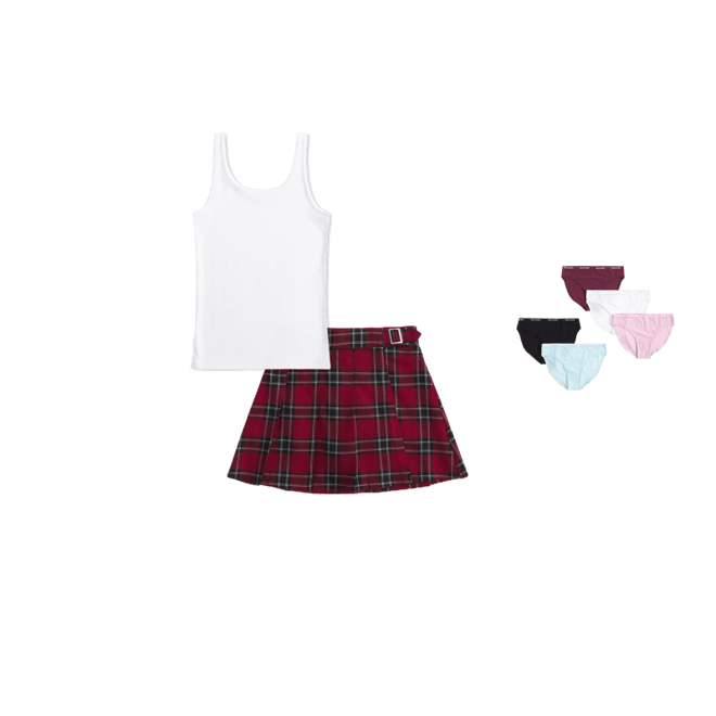 pleated wrap mini skort