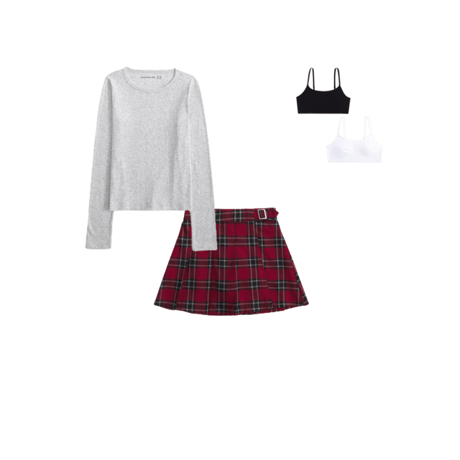 pleated wrap mini skort