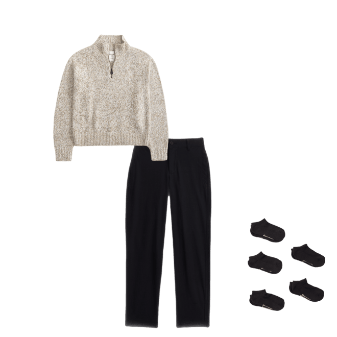 half-zip mockneck sweater