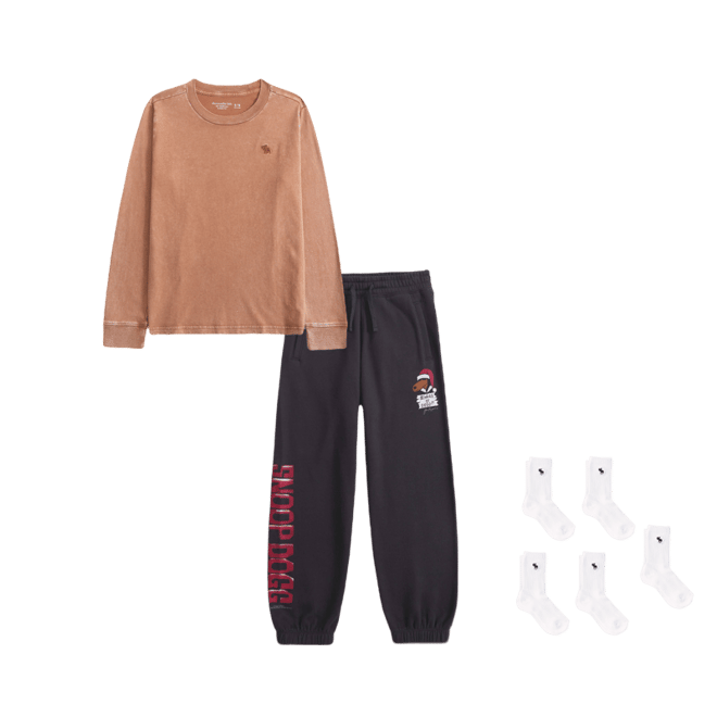 washed essential long-sleeve icon crew tee