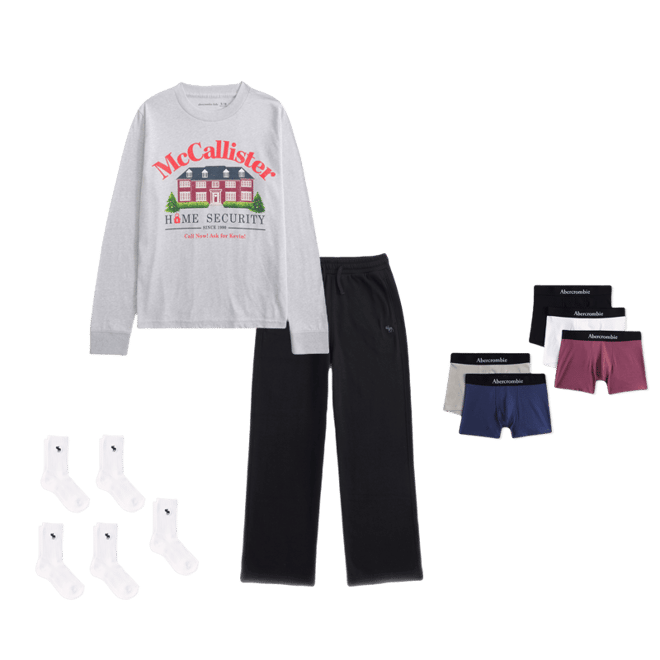 long-sleeve home alone graphic tee