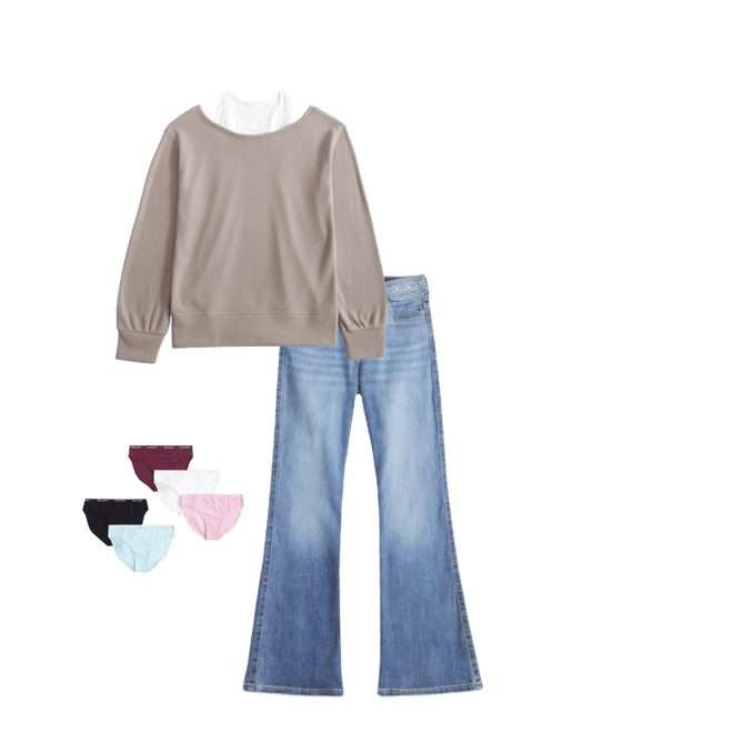 legging-friendly waffle twofer top