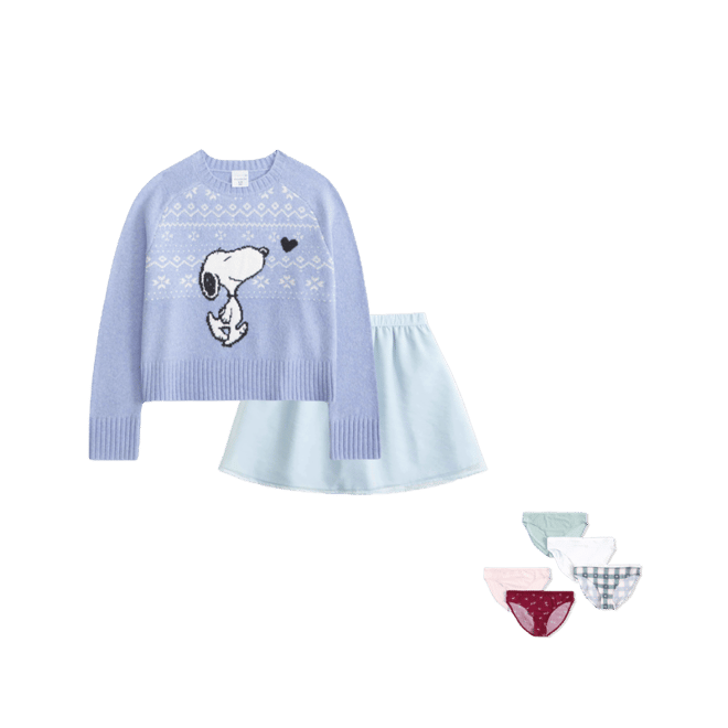 snoopy graphic crew sweater