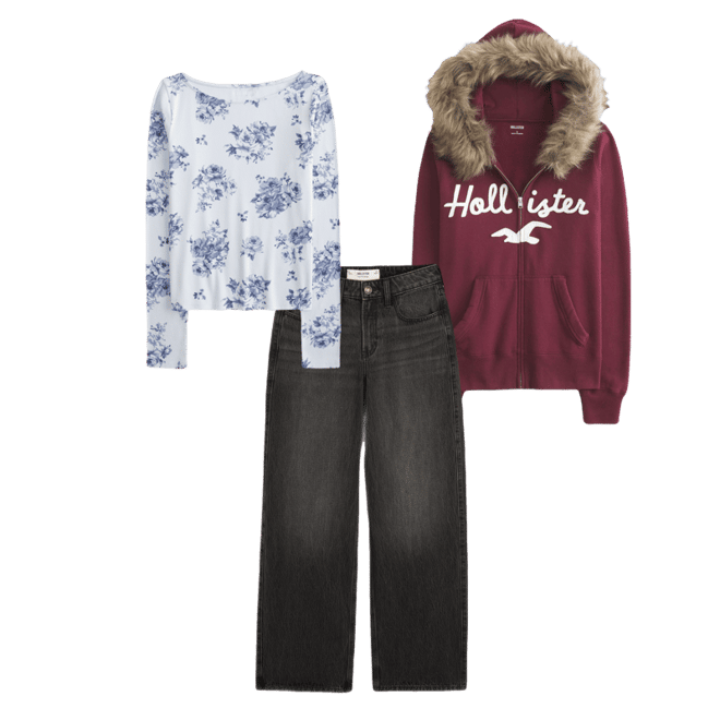 Long-Sleeve Slash-Neck Top