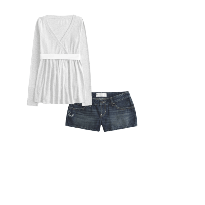 Easy Long-Sleeve Wrap-Front Babydoll Top