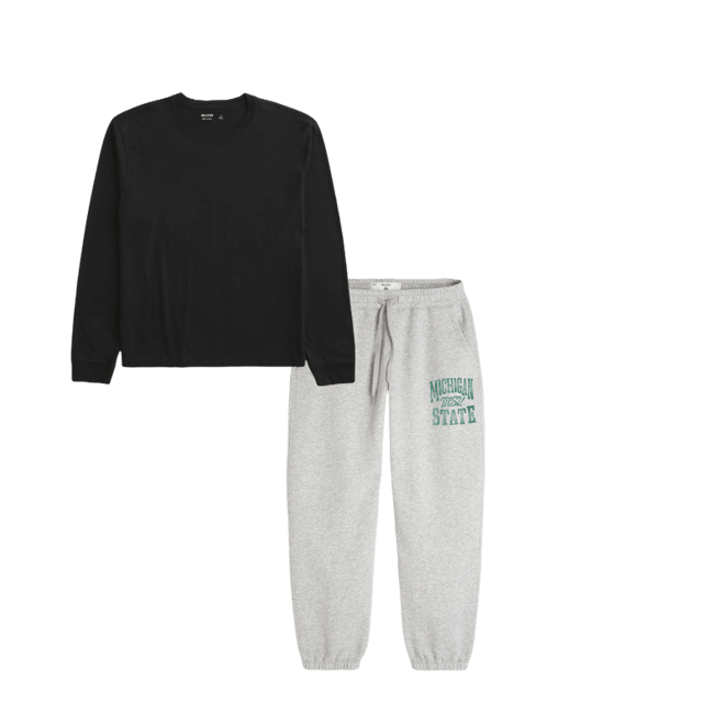 Michigan State University Spartans Graphic Baggy Cinch Fleece Joggers