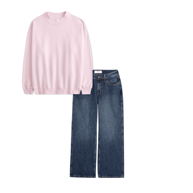 Oversized Mock-Neck Sweatshirt