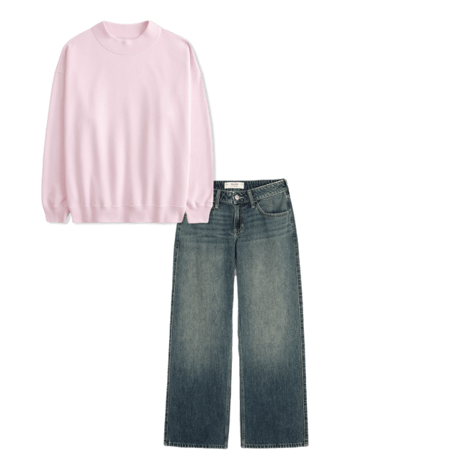 Oversized Mock-Neck Sweatshirt
