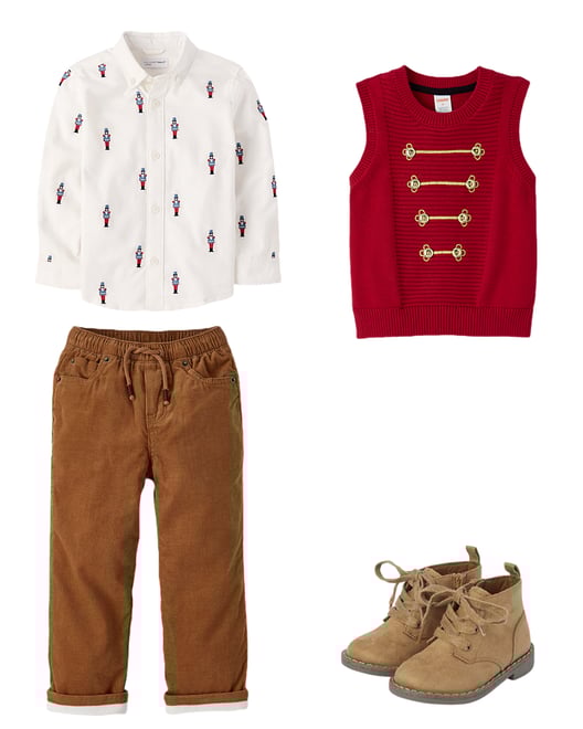 2nd bundle featuring 3 items which compliment Boys Embroidered Button Sweater Vest