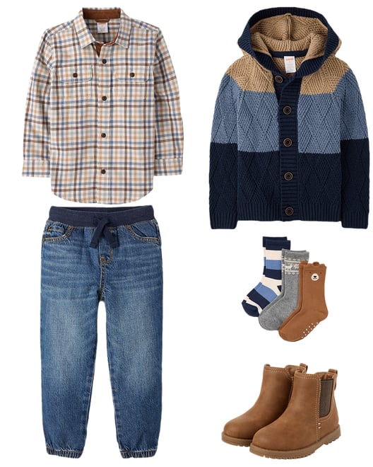 Boys Pull On Jogger Jeans - Little Essentials - Blue