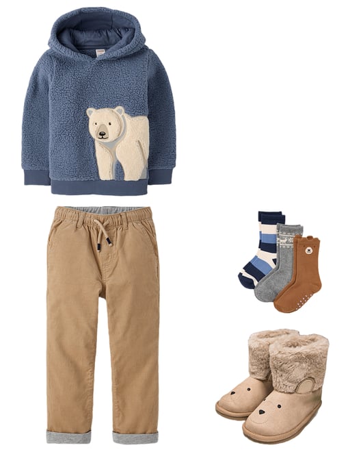 4th bundle featuring 3 items which compliment Boys Bear Crew Socks 3-Pack