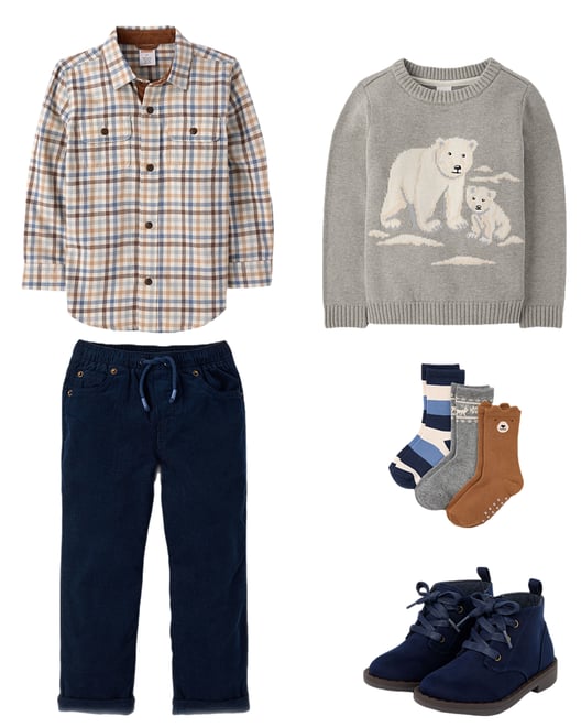 7th bundle featuring 4 items which compliment Boys Bear Crew Socks 3-Pack