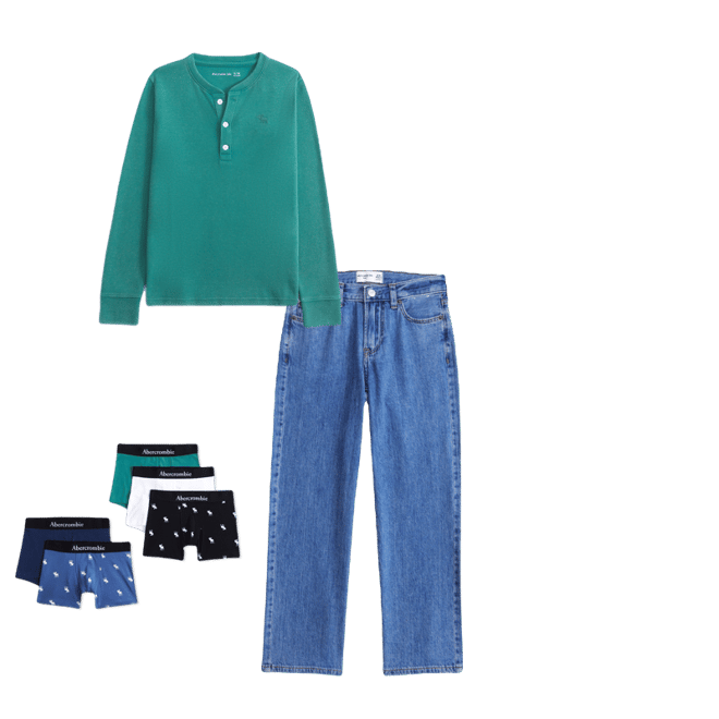 washed long-sleeve waffle icon henley