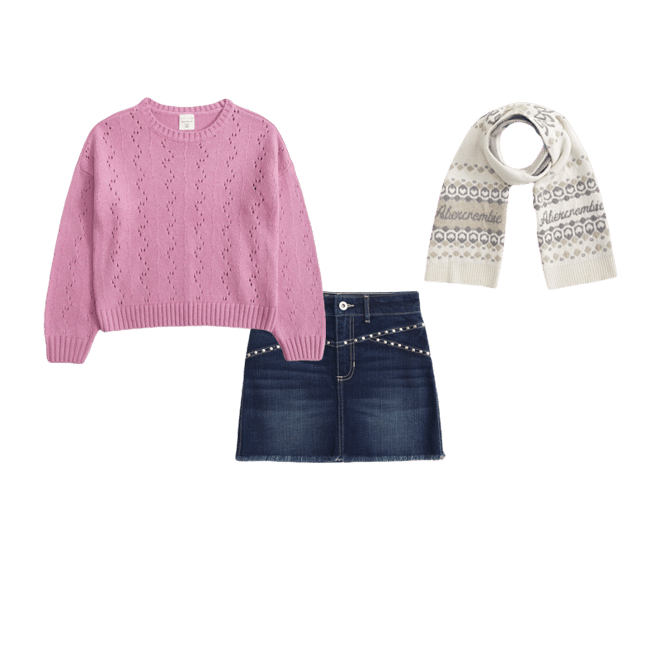 stitched crew sweater