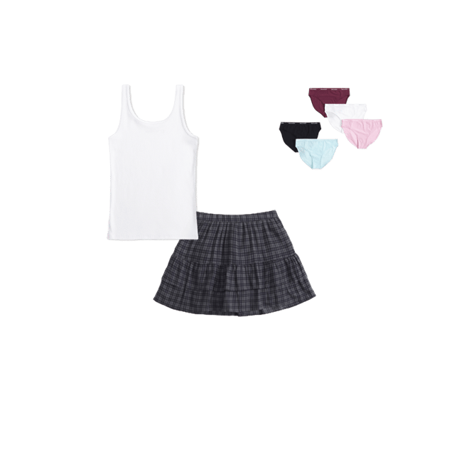 tiered ruffle mini skort