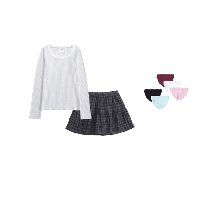 tiered ruffle mini skort