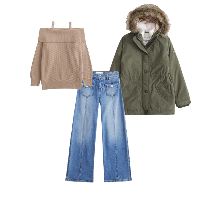 high rise wide leg jeans