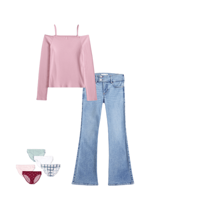off-the-shoulder long-sleeve bow tee