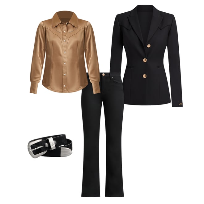 Wrangler x Lainey Wilson Wrancher Flare Pant in Black