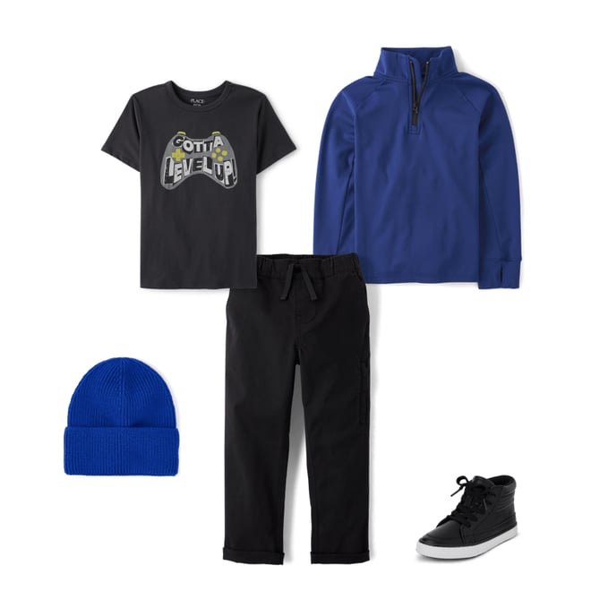 PURPLACE × manfromeast PURPLE Men's PURPLE x Blue Sky Men's P001 Black Skinny Jeans