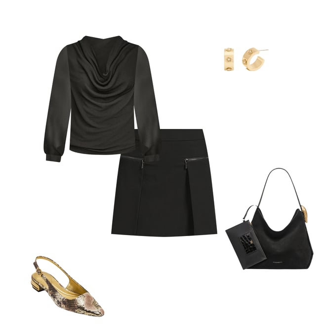 DKNY by Donna Karan Zip Pocket A-Line Skirt | Dillard's