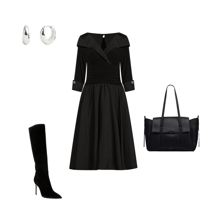 black sexy cocktail dress Witch Mini Dress