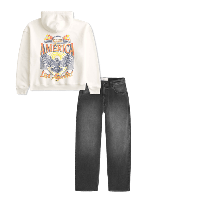 Boxy Club América Las Águillas Graphic Hoodie