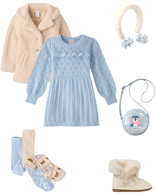 2nd bundle featuring 5 items which compliment Girls Ruffle Pointelle Sweater Dress
