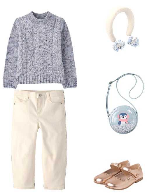 3rd bundle featuring 4 items which compliment Girls Stitched Mock Neck Sweater