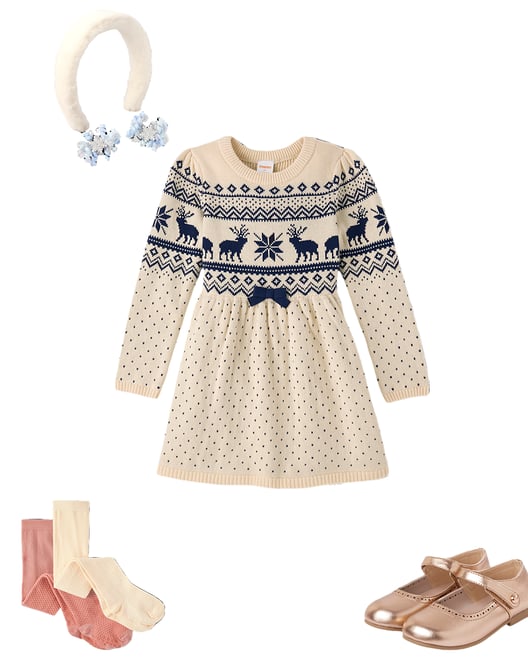 3rd bundle featuring 3 items which compliment Girls Reindeer Fairisle Sweater Dress